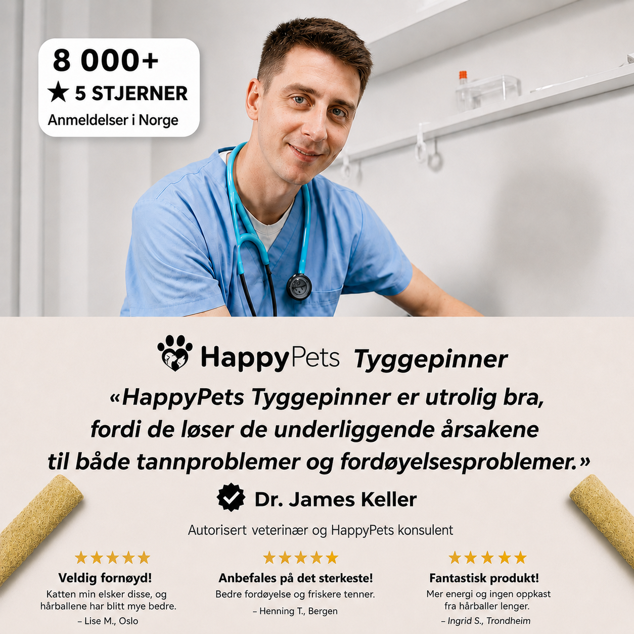 HappyPets Tyggepinner (NO)